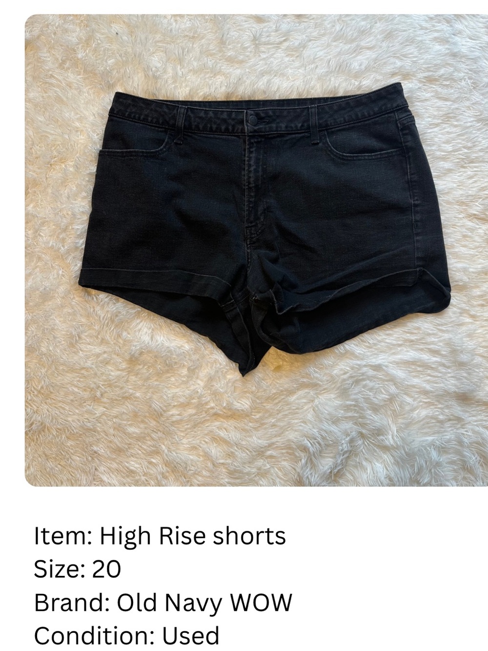 Old Navy High-Waist Black Denim Shorts